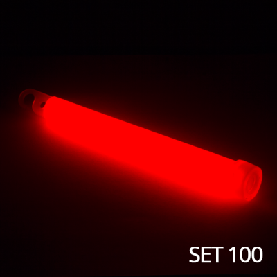PBS Glow Stick 6&quot;/15cm, red 100pcs                    