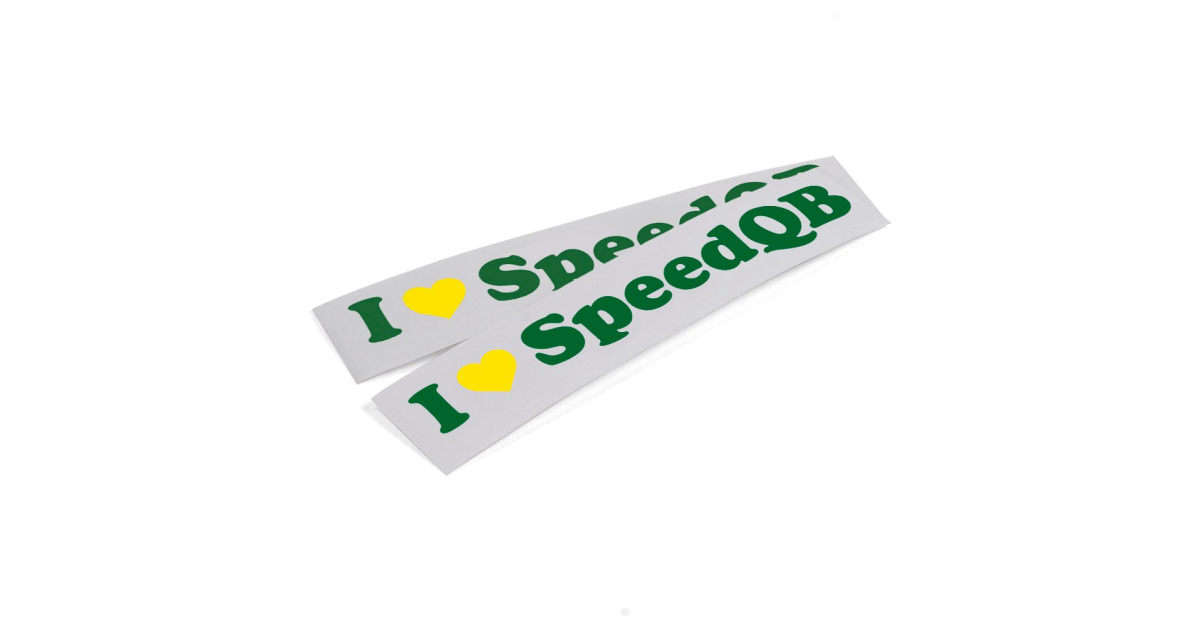 I LOVE SPEEDQB DECAL - YELLOW GREEN (2) | Airsoft Shop