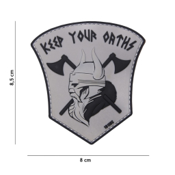 Nášivka 3D "Keep your oaths" - Šedivá