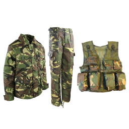 Complete children size uniform + vest, size 12-13 years - DPM