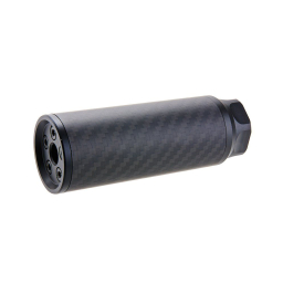 Silverback Karbonový tlumič krátký, závit 14mm levotočivý - Černý