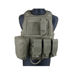 Tactical armour vest type FSBE, OD / with pouches