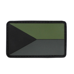 MFH Velcro Patch, Flag Czech, 3D, olive, silicone, 8x5cm