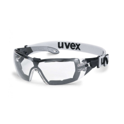 UVEX Pheos Spectacles S Guard Black/Grey, Clear Supravison Extreme Lens