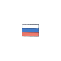 Russian Flag Patch, 3D