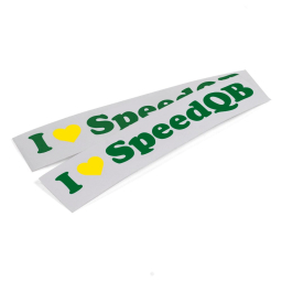 I LOVE SPEEDQB DECAL - YELLOW GREEN (2)