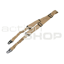Weapon sling, double point, bungee, tan