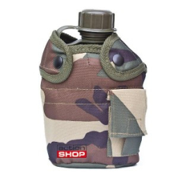 US polymer water canteen with cup and cover, woodland