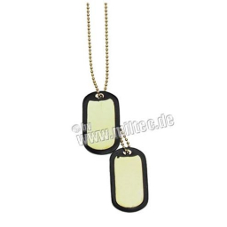 US ID dog tags with rubber edge