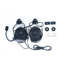 Taktický headset Comtac II Basic s adaptérem na helmu - Černé
