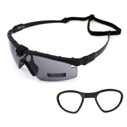 Ochranné brýle NP Battle Pro's, tmavá skla + dioptrická vložka  - Černé