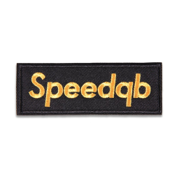 SPEEDQB BOX LOGO NÁŠIVKA - ČERNÁ/ZLATÁ