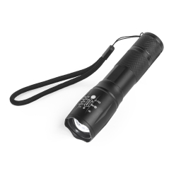 Telescopic zoom flashlight - Black