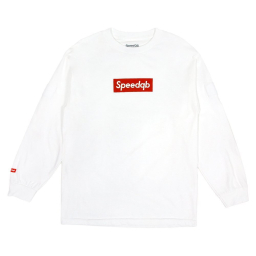 SpeedQB Red Box T-shirt, Longsleeve - White