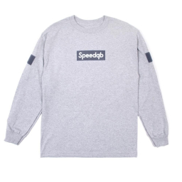 SpeedQB Box Logo T-shirt, Longsleeve - Grey