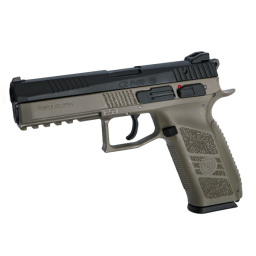 ASG Airsoftpistol, GBB, MS, CZ P-09 incl. case, FDE