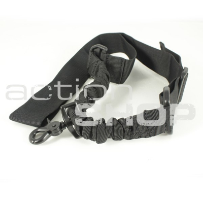 Warrior singlepoint sling w/ bungee (black)                    