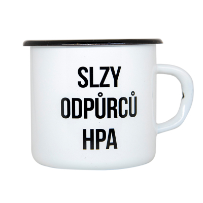 Enamel Mug &quot;Slzy odpůrců HPA&quot; - White                    