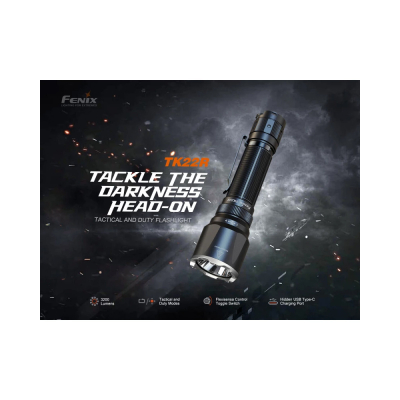                            Taktická nabíjecí svítilna Fenix TK22R - Černá                        