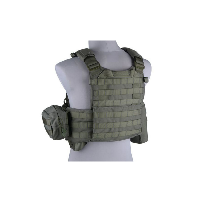                             LBT 6094 type vest with pouches, ranger green                        