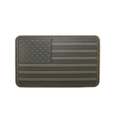 MFH Velcro Patch, Flag USA, 3D, olive, silicone,  8x5cm                    