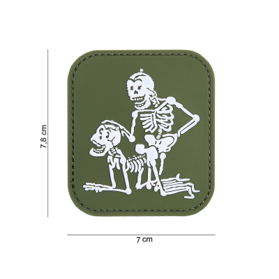 Patch 3D PVC Skeletons - Olive                    
