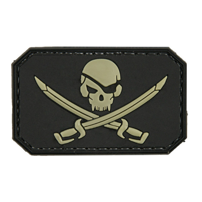 Nášivka &quot;Pirate Skull&quot; 3D, černá                    