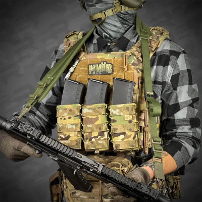                             Polstrovaný jedno/dvoubodový taktický popruh RAGNARR                        