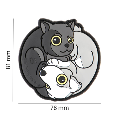                             Rubber Patch ´´Yin &amp; Yan Cat´´- Black                        