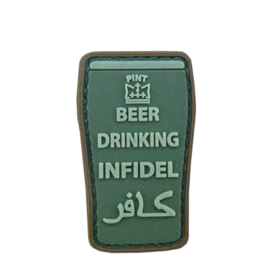 Patch Beer Drinking Infidel, olive                    