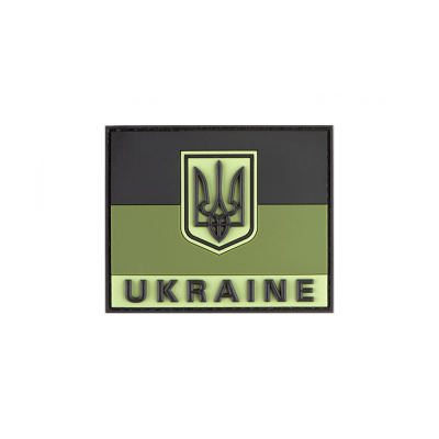 3D nášivka Vlajka Ukrajiny - Olive                    