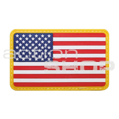 MFH Patch vlajka USA, 3D, barevná, silikon, 8x5cm                    