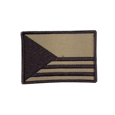 Patch - Czech flag  combat with stripes tan                    