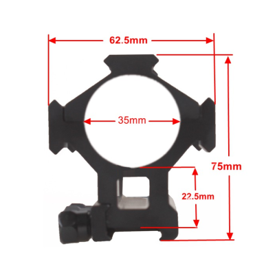                             Hydra 35mm Tactical Weaver Mount L w/Integrated Rings                        