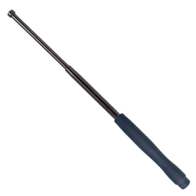 Telescopic baton w/ergonomic handguard  hardened steel - black + sheath 21” / 530 mm hardened steel - black + sheath                    