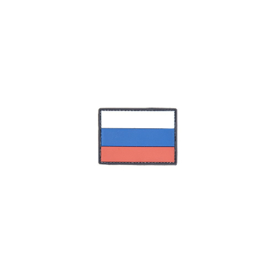 Russian Flag Patch, 3D                    