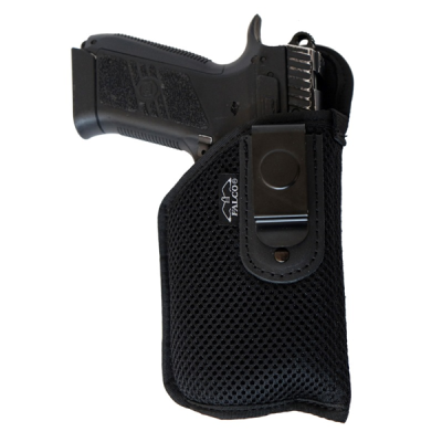                             FALCO IWB Holster w/ steel loop buckle for Glock 19 w/flashlight, 3D mesh                        