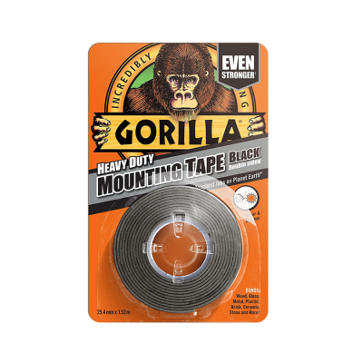 Gorilla Heavy Duty Mounting Tape 25,4mm x 1,52m oboustranná lepící páska černá                    
