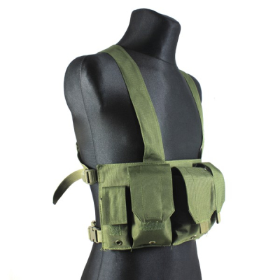                             Chest Rig pro zásobníky typu AR15 - oliva                        