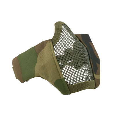                             Drátěná maska Stalker Evo s montáží na helmu FAST, woodland                        