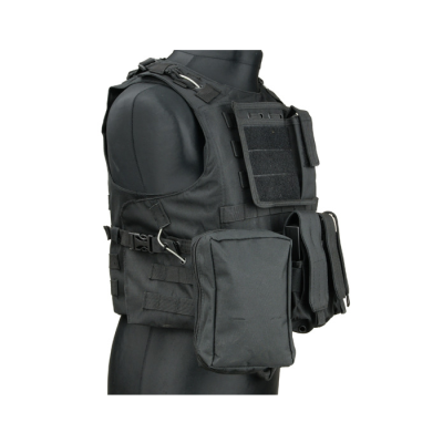                             Tactical armour vest type FSBE, black / with pouches                        