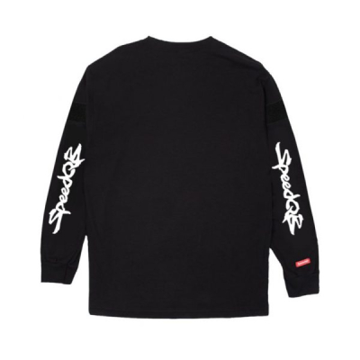 SPEEDQB SUPRA (BÍLÁ LOGO) - ČERNÁ LS TRIČKO                    