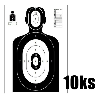 Shooting Target Silhouette 980x590 mm - 10pcs                    