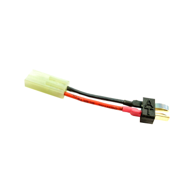 Adapter lead 0,75 mm2, T plug male pin -&gt; Mini JST female pin 7cm, 7 cm, silicone flex wire, packed                    