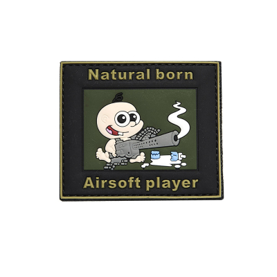 Natural Born Airsoft Player Patch, 3D                    