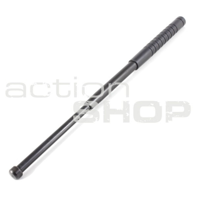 Compact telescopic baton 18&quot; / 450mm w/ fixed clip, hardened, black                    