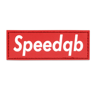 SPEEDQB BOX LOGO PVC NÁŠIVKA - ČERVENÁ                    