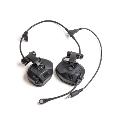 Taktický headset RAC k helmě - Černý                    
