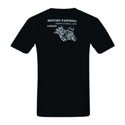                             T-shirt military paintball black                        