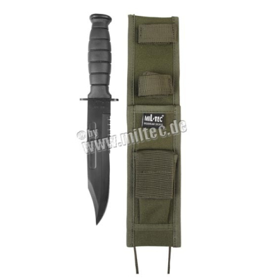 Combat knife with olive scabbard                    